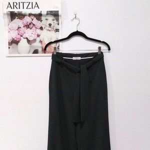 Aritzia Babaton Quillian Green Wide Leg Pants Sz 2